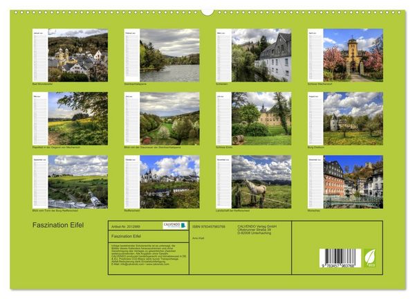 Produktbild: Faszination Eifel (hochwertiger Premium Wandkalender 2026 DIN A2 quer), Kunstdruck in Hochglanz