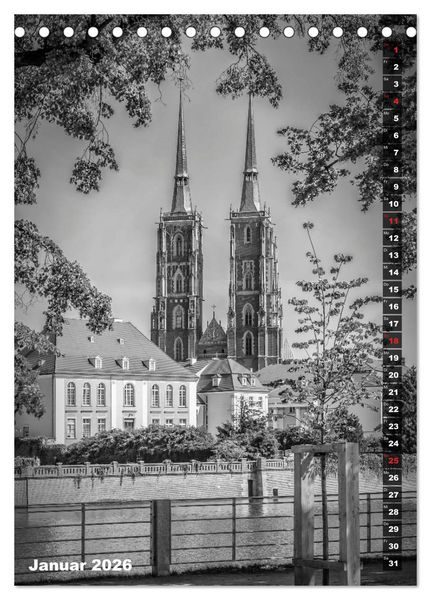 Produktbild: BRESLAU SCHWARZWEI&szlig; (Tischkalender 2026 DIN A5 hoch), CALVENDO Monatskalender