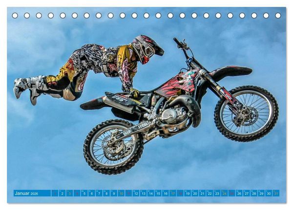 Produktbild: Motocross - mit vollem Risiko (Tischkalender 2026 DIN A5 quer), CALVENDO Monatskalender