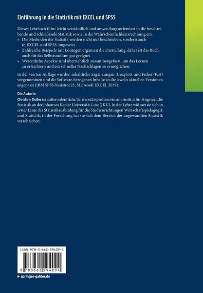 Produktbild: Einf&uuml;hrung in die Statistik mit EXCEL und SPSS