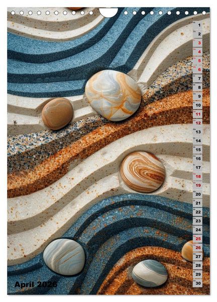 Produktbild: Zen aus Sand (Wandkalender 2026 DIN A4 hoch), CALVENDO Monatskalender