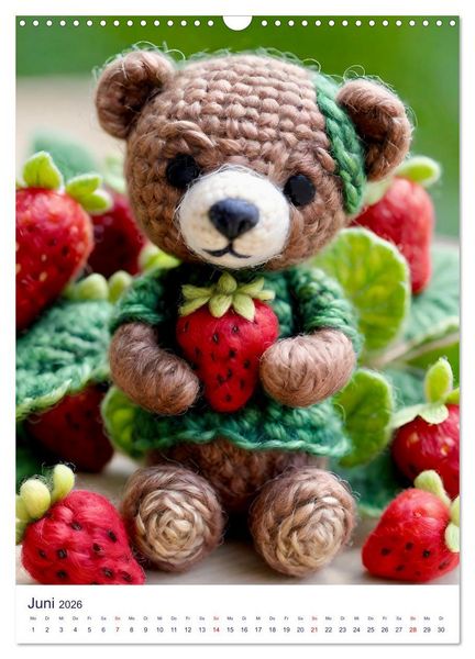 Produktbild: Teddys aus Wolle (Wandkalender 2026 DIN A3 hoch), CALVENDO Monatskalender