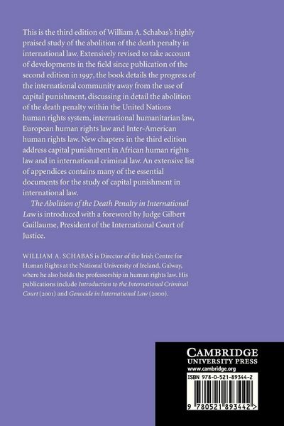 Produktbild: The Abolition of the Death Penalty in International Law