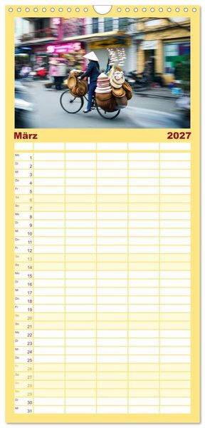 Produktbild: Familienplaner 2027 - Faszinierendes Asien - Eine Kulturreise in den Fernen Osten mit 5 Spalten (Wandkalender, 21 x 45 cm) CALVENDO