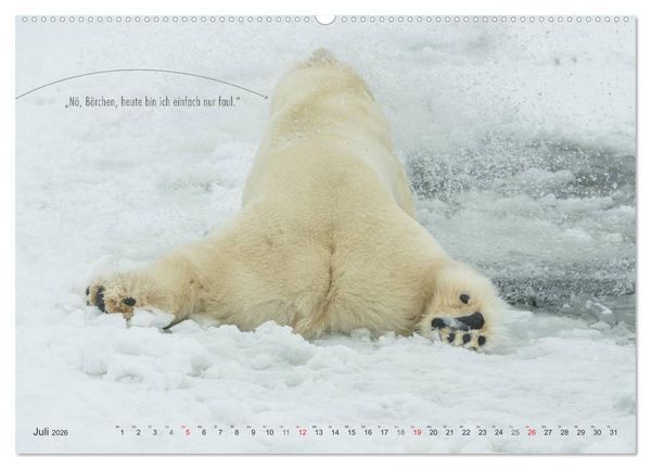 Produktbild: Emotionale Momente: Eisb&auml;ren - ganz menschlich gesehen. (hochwertiger Premium Wandkalender 2026 DIN A2 quer), Kunstdruck in Hochglanz