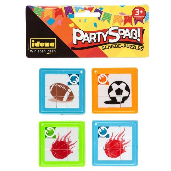 Idena Schiebepuzzle Partyspaß 4 Stück