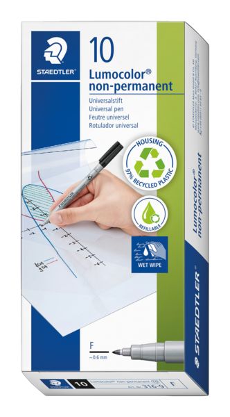 Produktbild: STAEDTLER Universalstift Lumocolor 316 non-permanent F, schwarz