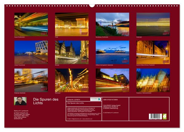 Produktbild: Die Spuren des Lichts (Wandkalender 2026 DIN A2 quer), CALVENDO Monatskalender