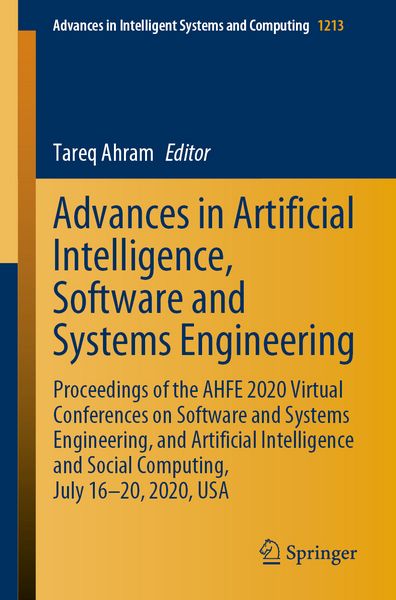 Produktbild: Advances in Artificial Intelligence, Software and Systems Engineering