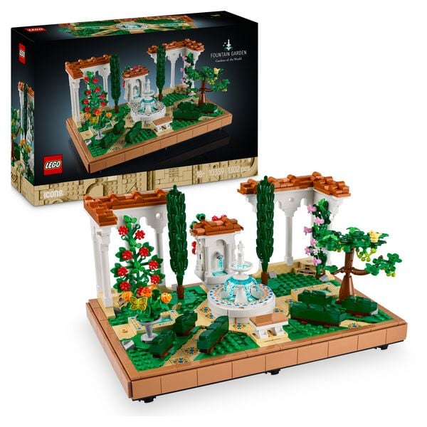 Produktbild: LEGO Icons Springbrunnengarten, Bauset f&uuml;r Erwachsene, Zimmer-Deko 10359