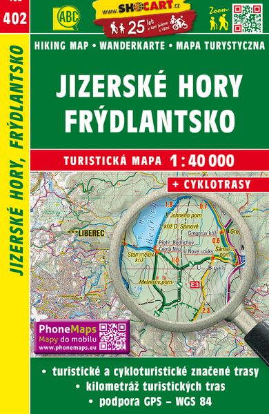 Wanderkarte Tschechien Jizerske hory, Frydlantsko 1 : 40 00