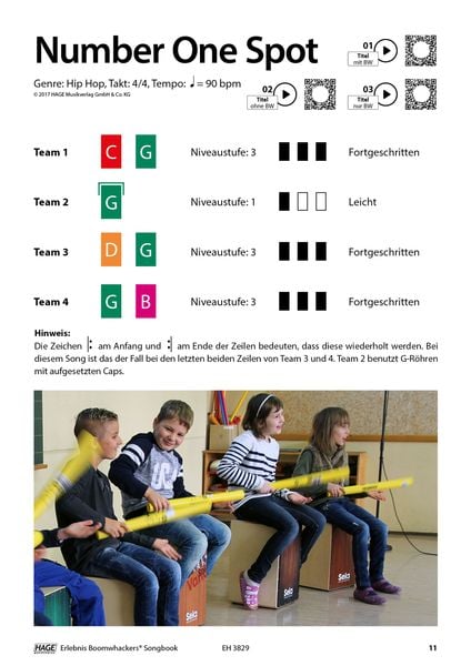 Produktbild: Erlebnis Boomwhackers&reg; Songbook