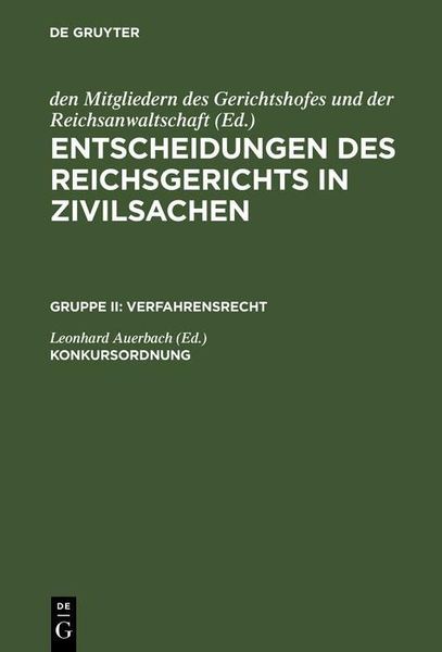 Produktbild: Konkursordnung