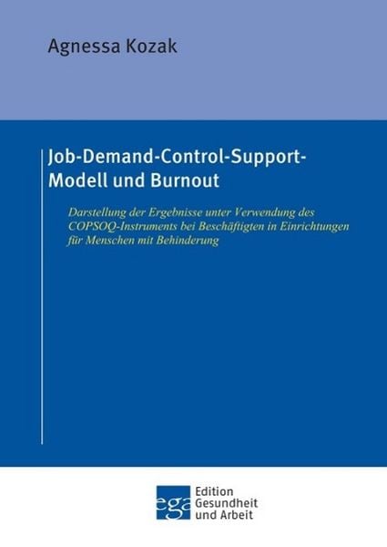 Produktbild: Job-Demand-Control-Support-Modell und Burnout