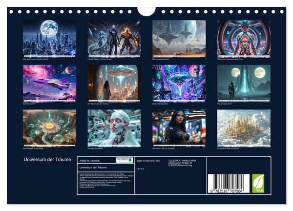 Produktbild: Universum der Tr&auml;ume (Wandkalender 2026 DIN A4 quer), CALVENDO Monatskalender