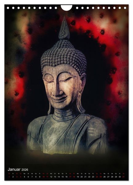 Produktbild: Die Welt mit Buddha (Wandkalender 2026 DIN A4 hoch), CALVENDO Monatskalender