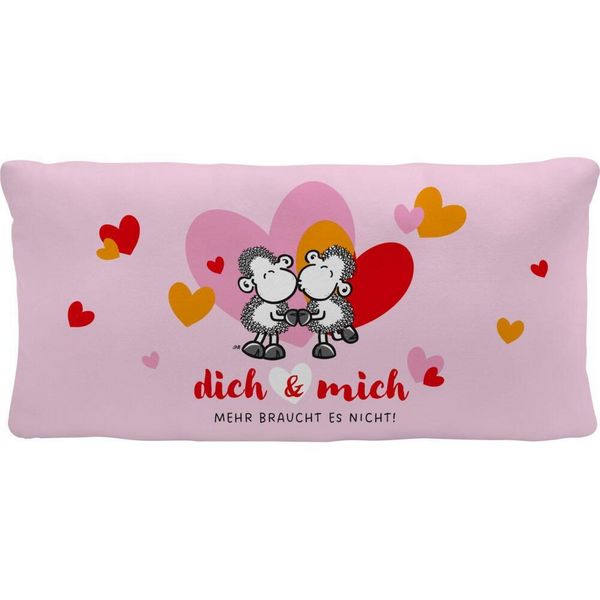 Produktbild: Pl&uuml;schkissen mit Motiv "Dich & Mich"
