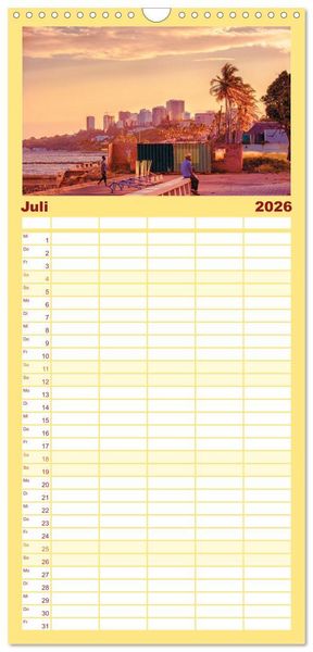 Produktbild: Familienplaner 2026 - Mosambik - Eine Perle im S&uuml;den Afrikas. mit 5 Spalten (Wandkalender, 21 x 45 cm) CALVENDO