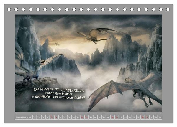 Produktbild: Wo die wilden Drachen wohnen (Tischkalender 2026 DIN A5 quer), CALVENDO Monatskalender