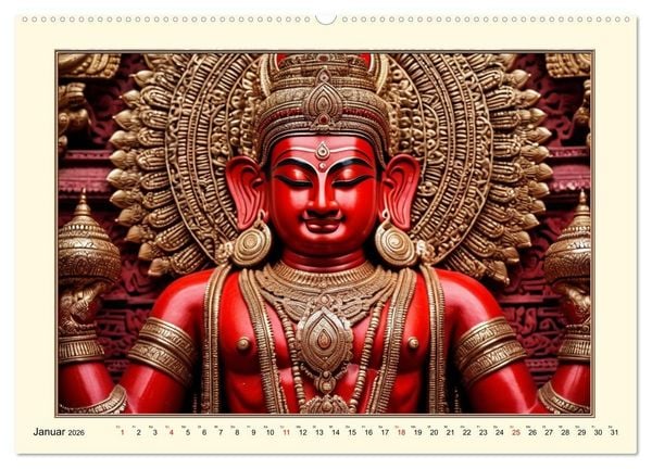 Produktbild: Tradition und Kultur in Indien (hochwertiger Premium Wandkalender 2026 DIN A2 quer), Kunstdruck in Hochglanz