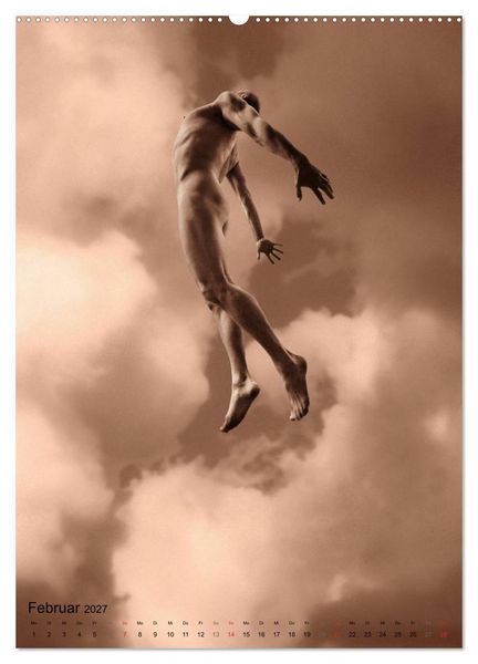 Produktbild: JUMP! ATHLETISCHE M&Auml;NNERAKTE (hochwertiger Premium Wandkalender 2027 DIN A2 hoch), Kunstdruck in Hochglanz