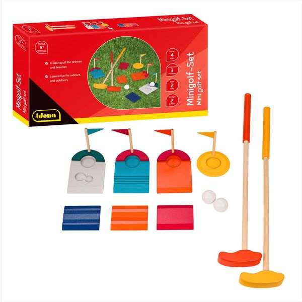 Idena Minigolf Set Holz 11 Teile