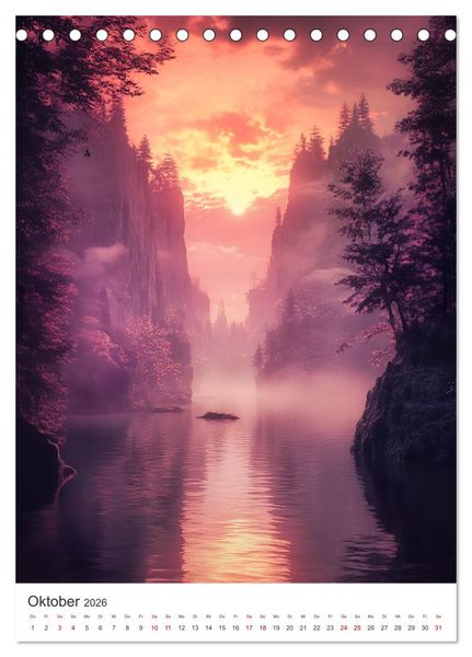 Produktbild: Midgard - Mythische Landschaften des Nordens (Tischkalender 2026 DIN A5 hoch), CALVENDO Monatskalender