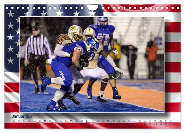 Produktbild: American Football - Kickoff (Wandkalender 2026 DIN A4 quer), CALVENDO Monatskalender