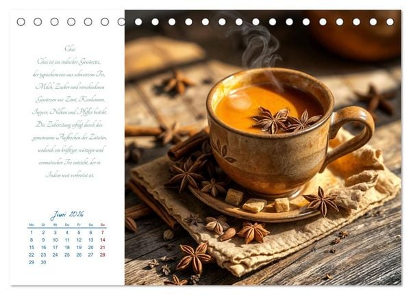 Produktbild: Ein&nbsp;Jahr&nbsp;in&nbsp;Tassen - Die Welt des Tees (Tischkalender 2026 DIN A5 quer), CALVENDO Monatskalender
