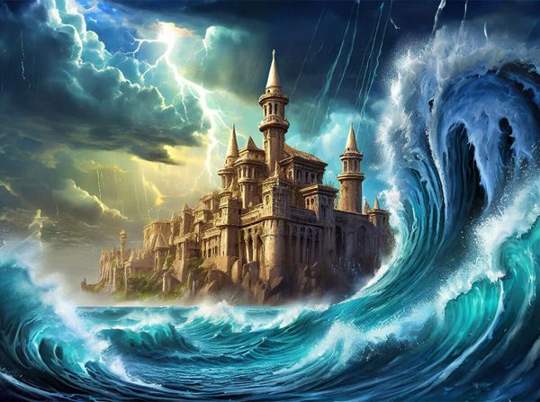 Produktbild: CALVENDO Puzzle Der Untergang von Atlantis | 2000 Teile Lege-Gr&ouml;&szlig;e 90x67cm Foto-Puzzle f&uuml;r gl&uuml;ckliche Stunden
