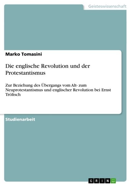 Produktbild: Die englische Revolution und der Protestantismus
