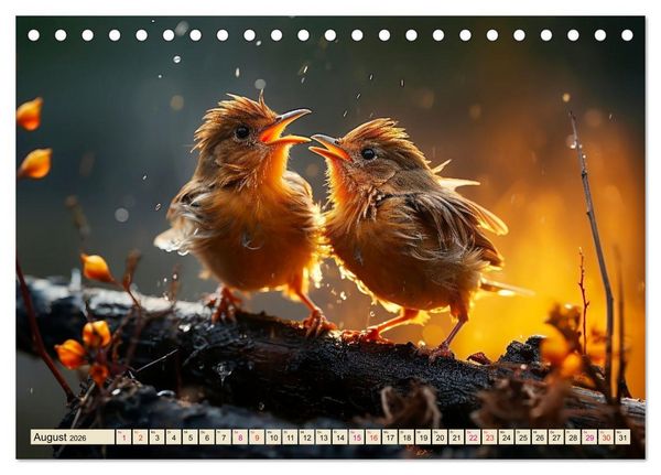 Produktbild: V&ouml;gel Alltag (Tischkalender 2026 DIN A5 quer), CALVENDO Monatskalender