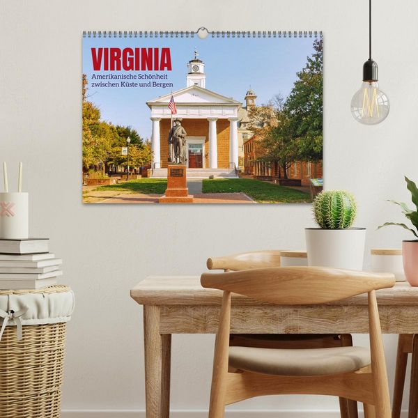 Produktbild: Virginia. Amerikanische Sch&ouml;nheit zwischen K&uuml;ste und Bergen (Wandkalender 2026 DIN A3 quer), CALVENDO Monatskalender