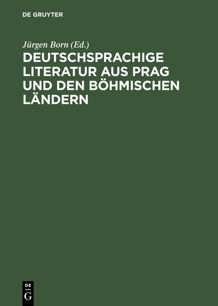 Produktbild: Deutschsprachige Literatur aus Prag und den b&ouml;hmischen L&auml;ndern
