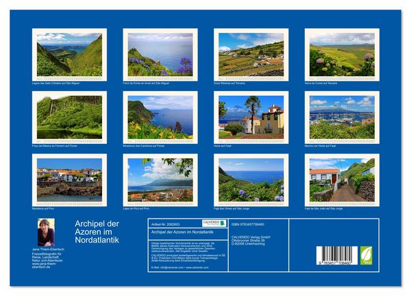 Produktbild: Archipel der Azoren im Nordatlantik (hochwertiger Premium Wandkalender 2026 DIN A2 quer), Kunstdruck in Hochglanz