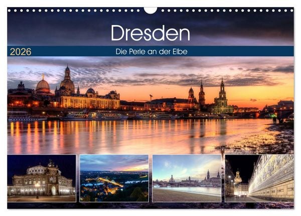 Produktbild: Dresden Die Perle an der Elbe (Wandkalender 2026 DIN A3 quer), CALVENDO Monatskalender