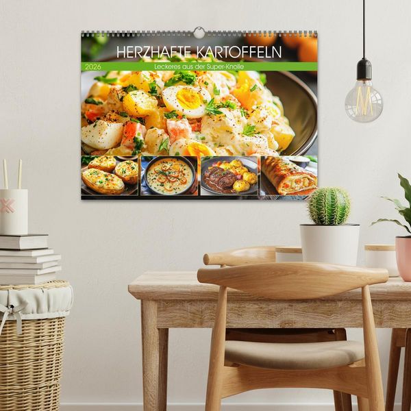 Produktbild: Herzhafte Kartoffeln. Leckeres aus der Super-Knolle (Wandkalender 2026 DIN A3 quer), CALVENDO Monatskalender