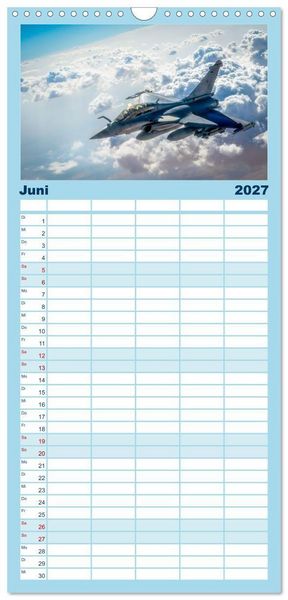 Produktbild: Familienplaner 2027 - Kampfjets - D&uuml;senj&auml;ger-Kalender mit 5 Spalten (Wandkalender, 21 x 45 cm) CALVENDO