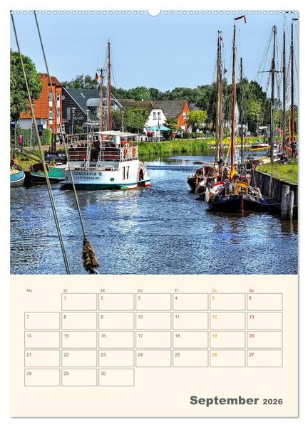 Produktbild: Ostfriesland - Carolinensiel, der Museumshafen (hochwertiger Premium Wandkalender 2026 DIN A2 hoch), Kunstdruck in Hochglanz