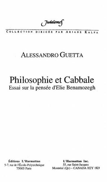 Produktbild: Philosophie et cabbale