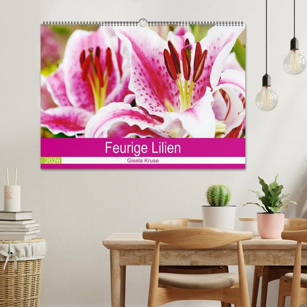 Produktbild: Feurige Lilien (Wandkalender 2026 DIN A2 quer), CALVENDO Monatskalender