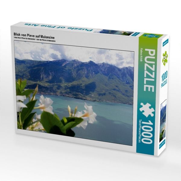 Produktbild: CALVENDO Puzzle Blick von Pieve auf Malcesine | 1000 Teile Lege-Gr&ouml;&szlig;e 64x48cm Foto-Puzzle f&uuml;r gl&uuml;ckliche Stunden