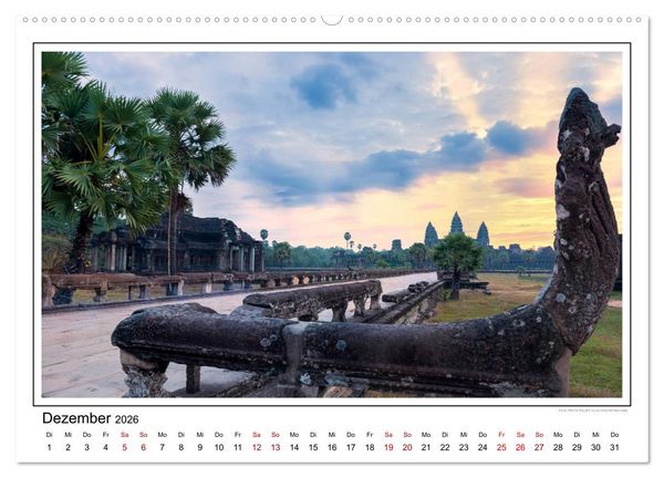 Produktbild: ANGKOR - IM REICH DER KHMER (Wandkalender 2026 DIN A2 quer), CALVENDO Monatskalender