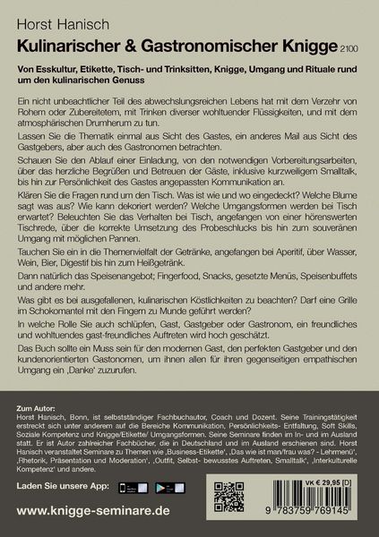 Produktbild: Kulinarischer und Gastronomischer Knigge 2100