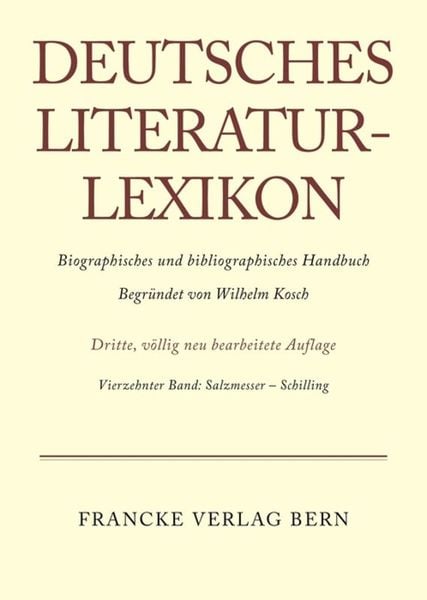 Produktbild: Deutsches Literatur-Lexikon / Salzmesser - Schilling