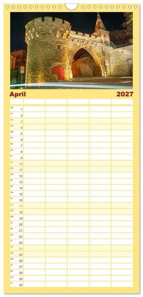 Produktbild: Familienplaner 2027 - Merseburg - Meine Domstadt an der Saale mit 5 Spalten (Wandkalender, 21 x 45 cm) CALVENDO