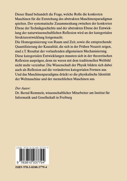 Produktbild: Die Entstehung des Maschinenparadigmas
