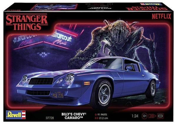 Produktbild: Revell 07728 Stranger Things Billy's Chevy Camaro Z/28 Automodell Bausatz 1:24