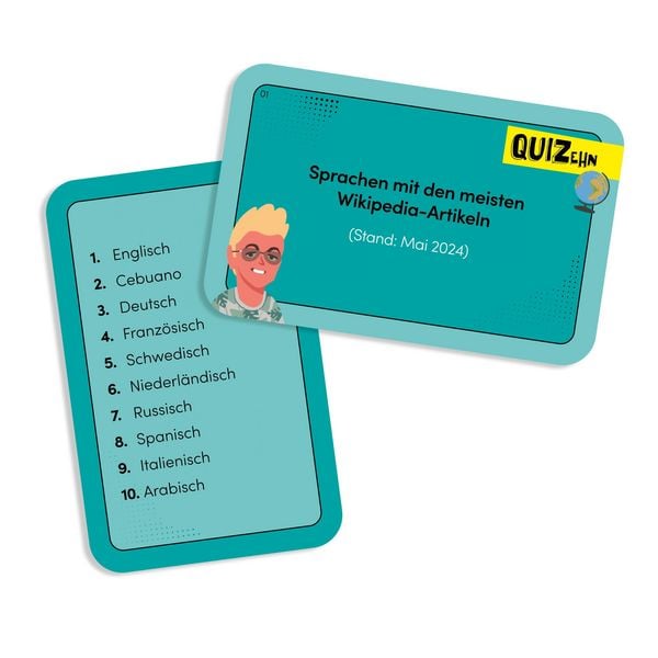 Produktbild: QUIZehn &ndash; Allgemeinwissen. Das listige Spiel um die Top 10