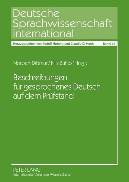 Produktbild: Beschreibungen f&uuml;r gesprochenes Deutsch auf dem Pr&uuml;fstand